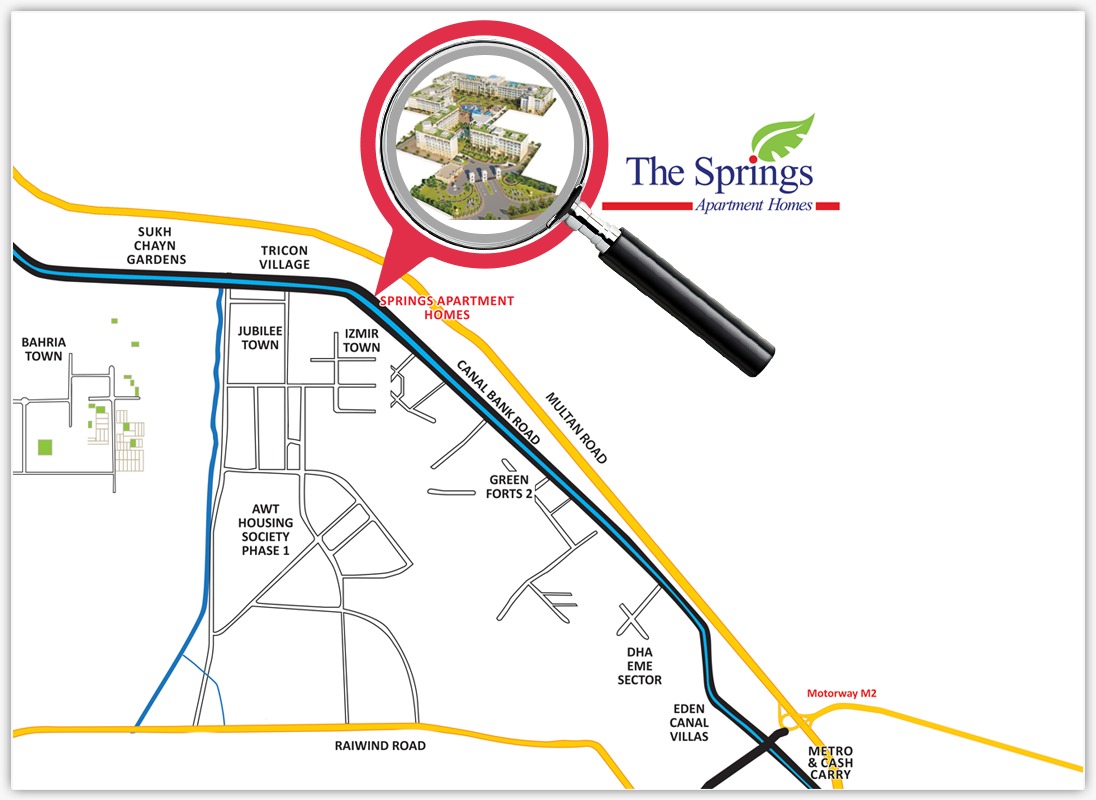 The Springs Apartment Homes Location Map