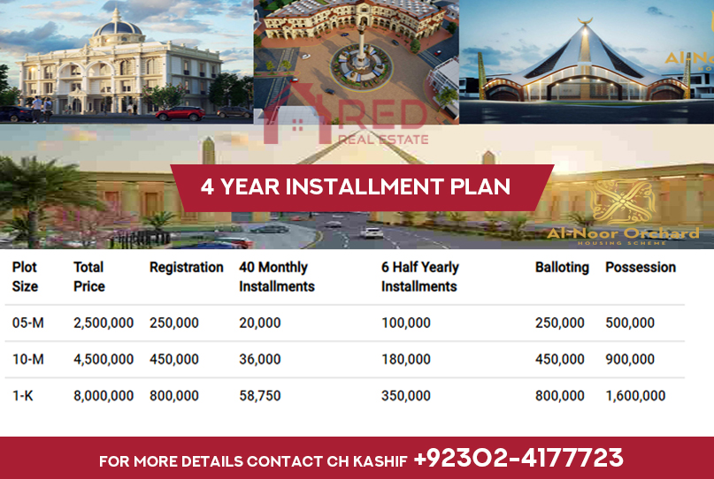 Al Noor Orchard Housing Scheme Location Payment Plan Red