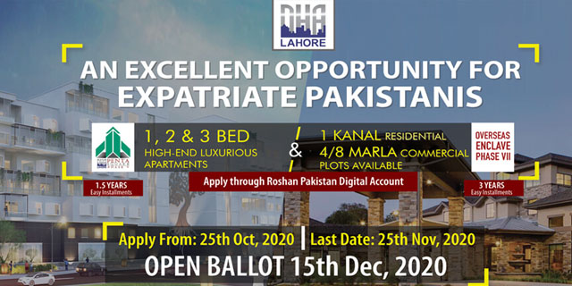 DHA Lahore Phase 7 Overseas Enclave – An Excellent Option –  3 Years Installment Plan