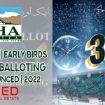 DHA Quetta administration has announced an Early Bird Balloting date