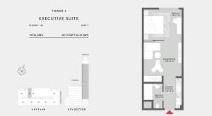 Marriott Residences in JVC Executive Suites Floor Plan Tower 1