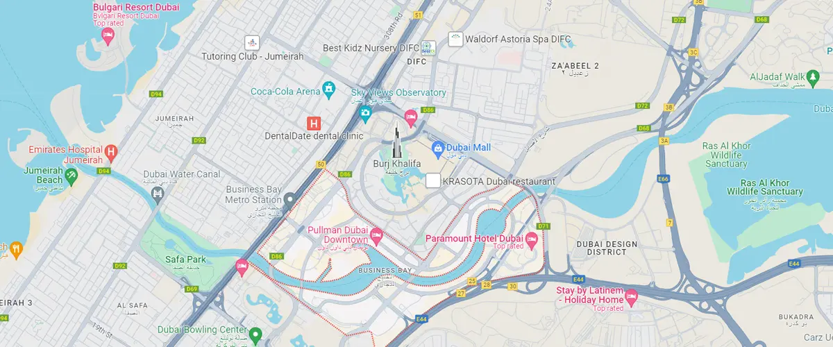 Location of Business Bay