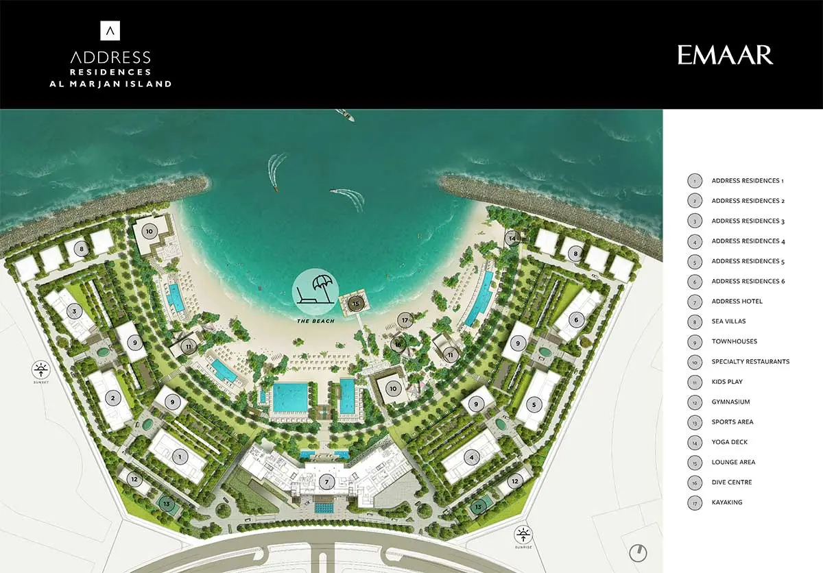 Master plan of Emaar Address Residences