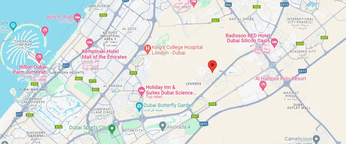 Location of Samana Barari Views Dubai