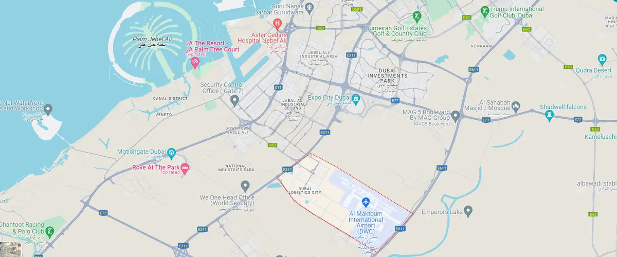 Location of Dubai South