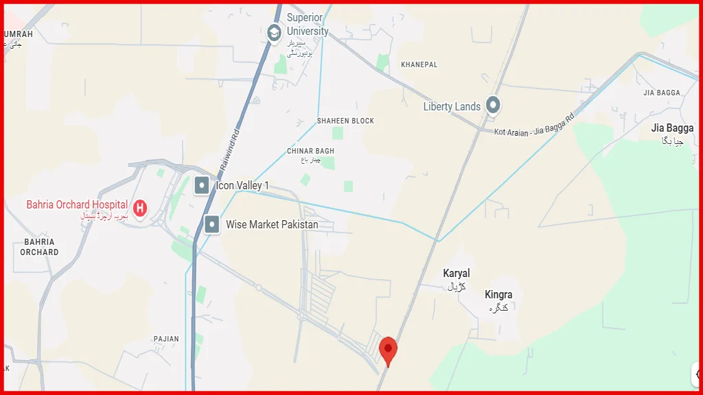 Location of Naval Anchorage Lahore